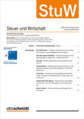Prof. Dr. Joachim Lang |  Steuer und Wirtschaft - StuW | Zeitschrift |  Sack Fachmedien