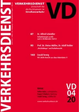  VD - Verkehrsdienst | Zeitschrift |  Sack Fachmedien