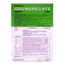  Europäische Grundrechte-Zeitschrift - EuGRZ | Zeitschrift |  Sack Fachmedien