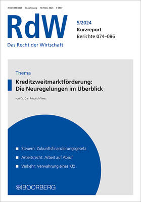 Krohn, Klaus, Redaktion |  RdW-Kurzreport | Zeitschrift |  Sack Fachmedien