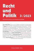  Recht und Politik | Zeitschrift |  Sack Fachmedien
