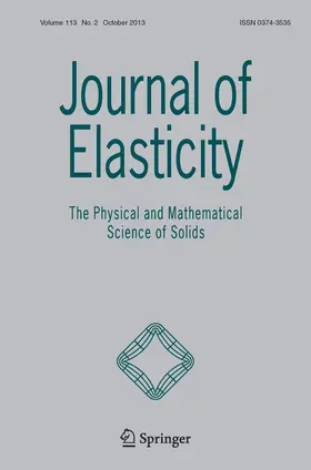  Journal of Elasticity | Zeitschrift |  Sack Fachmedien