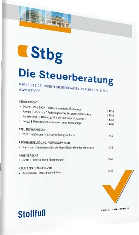 Die Steuerberatung (Stbg) | Stollfuß | Zeitschrift | sack.de