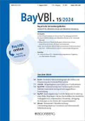 Redaktion: Golitschek, Herbert von |  Bayerische Verwaltungsblätter (BayVBl.) | Zeitschrift |  Sack Fachmedien