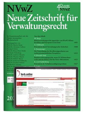 Neue Zeitschrift für Verwaltungsrecht (NVwZ) | C.H.Beck | Zeitschrift | sack.de