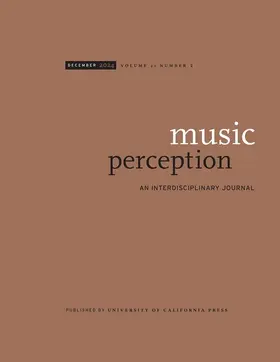  Music Perception | Zeitschrift |  Sack Fachmedien