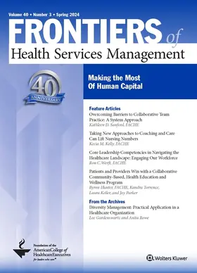 Frontiers of Health Services Management | Lippincott | Zeitschrift | sack.de