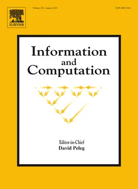 Information and Computation | Academic Press | Zeitschrift | sack.de