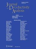 Editor-in-Chief: William Greene |  Journal of Productivity Analysis | Zeitschrift |  Sack Fachmedien
