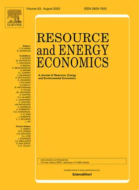  Resource and Energy Economics | Zeitschrift |  Sack Fachmedien