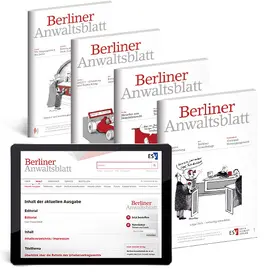  Berliner Anwaltsblatt | Zeitschrift |  Sack Fachmedien