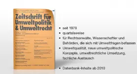 Deutscher Fachverlag GmbH, Fachmedien Recht, Frankfurt am Main |  Zeitschrift für Umweltpolitik und Umweltrecht (ZfU) | Zeitschrift |  Sack Fachmedien