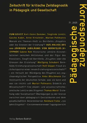 Institut für Pädagogik und Gesellschaft e.V. Münster. |  Pädagogische Korrespondenz | Zeitschrift |  Sack Fachmedien