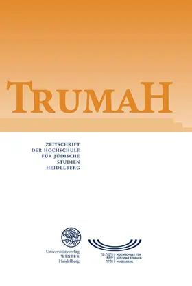 Hochschule für jüdische Studien Heidelberg |  Trumah | Zeitschrift |  Sack Fachmedien