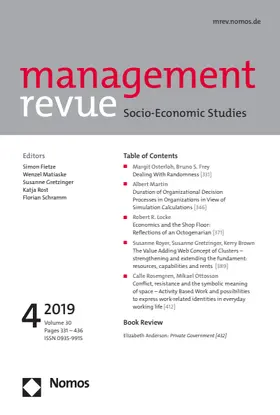  management revue (mrev) | Zeitschrift |  Sack Fachmedien
