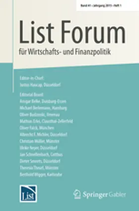 List Forum für Wirtschafts- und Finanzpolitik | Springer | Zeitschrift | www.sack.de