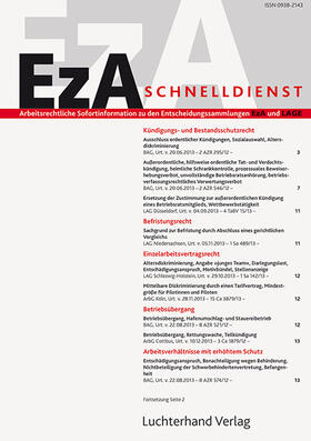  EzA-Schnelldienst | Zeitschrift |  Sack Fachmedien