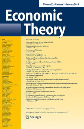 Economic Theory | Springer | Zeitschrift | www.sack.de