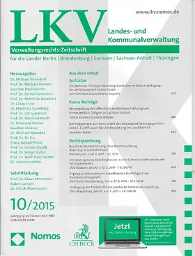 Landes- und Kommunalverwaltung (LKV) | Nomos | Zeitschrift | sack.de