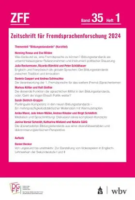 Deutsche Gesellschaft für Fremdsprachenforschung (DGFF) |  Zeitschrift für Fremdsprachenforschung (ZFF) | Zeitschrift |  Sack Fachmedien