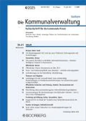  Die Kommunalverwaltung Sachsen | Zeitschrift |  Sack Fachmedien