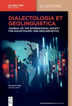 Hrsg. v. van Nahl, Astrid |  Dialectologia et Geolinguistica | Zeitschrift |  Sack Fachmedien