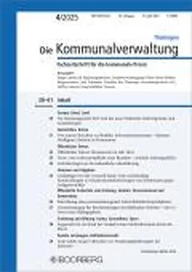 Die Kommunalverwaltung Thüringen | Richard Boorberg Verlag | Zeitschrift | sack.de