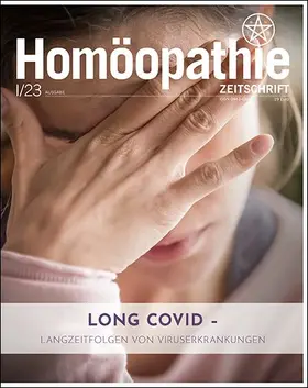  Homöopathie Zeitschrift | Zeitschrift |  Sack Fachmedien