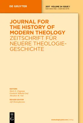 Hrsg. v. Chapman, Mark D. / Vial, Jr., Theodore M. / Graf, Friedrich Wilhelm, In Zusammenarbeit mit Christophersen, Alf |  Journal for the History of Modern Theology / Zeitschrift für Neuere Theologiegeschichte | Zeitschrift |  Sack Fachmedien