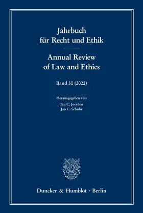 Jahrbuch für Recht und Ethik / Annual Review of Law and Ethics | Zeitschrift |  Sack Fachmedien