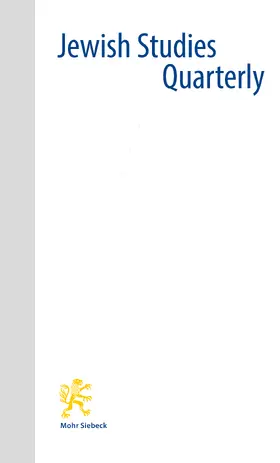  Jewish Studies Quarterly (JSQ) | Zeitschrift |  Sack Fachmedien