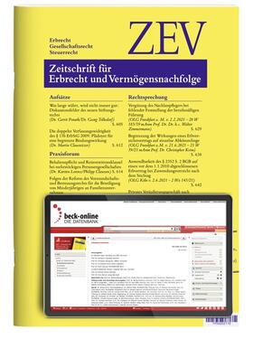 Zeitschrift für Erbrecht und Vermögensnachfolge (ZEV) | C.H.Beck | Zeitschrift | sack.de