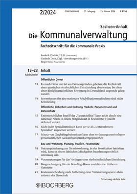 Die Kommunalverwaltung Sachsen-Anhalt | Richard Boorberg Verlag | Zeitschrift | sack.de