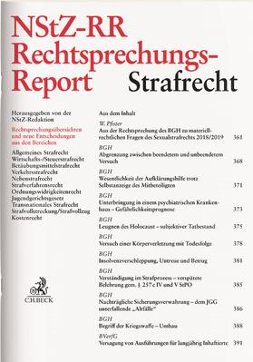 NStZ-Rechtsprechungs-Report Strafrecht (NStZ-RR) | C.H.Beck | Zeitschrift | sack.de