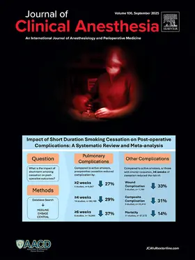  Journal of Clinical Anesthesia | Zeitschrift |  Sack Fachmedien