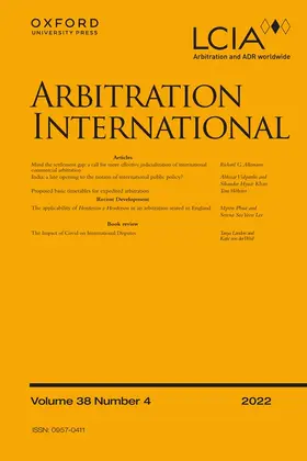  Arbitration International | Zeitschrift |  Sack Fachmedien