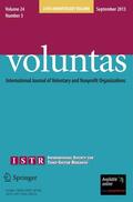 Co-Editor-in-Chief: T. Brandsen / R. Simsa |  VOLUNTAS: International Journal of Voluntary and Nonprofit Organizations | Zeitschrift |  Sack Fachmedien