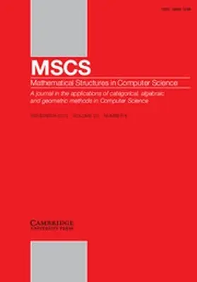 Mathematical Structures in Computer Science | Cambridge University Press | Zeitschrift | www.sack.de