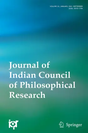 Editor-in-Chief: Siddheshwar R. Bhatt |  Journal of Indian Council of Philosophical Research | Zeitschrift |  Sack Fachmedien