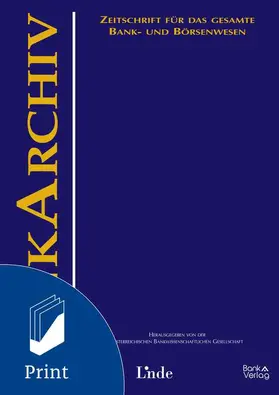  BankArchiv - ÖBA | Zeitschrift |  Sack Fachmedien