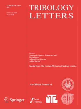  Tribology Letters | Zeitschrift |  Sack Fachmedien