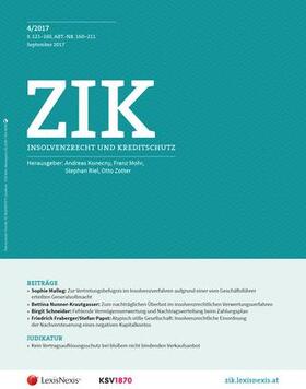 ZIK - Zeitschrift für Insolvenzrecht und Kreditschutz | LexisNexis Österreich | Zeitschrift | sack.de
