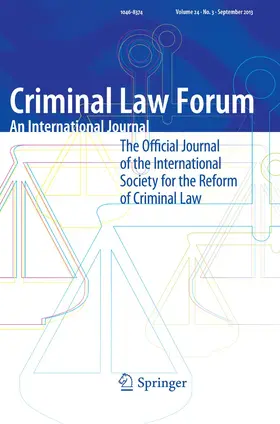 Editor-in-Chief: Kai Ambos |  Criminal Law Forum | Zeitschrift |  Sack Fachmedien