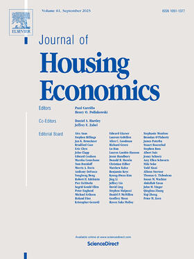  Journal of Housing Economics | Zeitschrift |  Sack Fachmedien