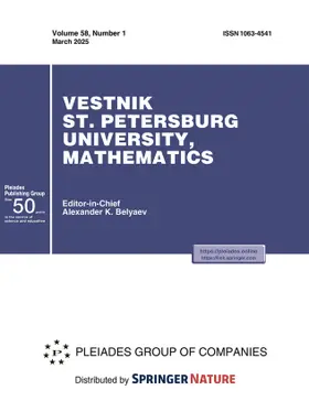  Vestnik St. Petersburg University, Mathematics | Zeitschrift |  Sack Fachmedien
