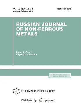  Russian Journal of Non-Ferrous Metals | Zeitschrift |  Sack Fachmedien