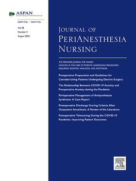  Journal of PeriAnesthesia Nursing | Zeitschrift |  Sack Fachmedien