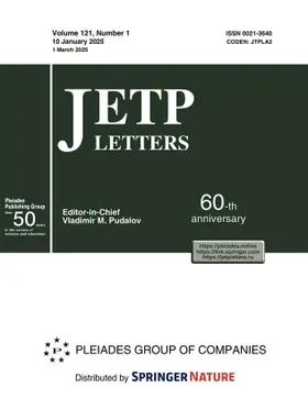 Editor-in-Chief: Valerii T. Dolgopolov |  JETP Letters | Zeitschrift |  Sack Fachmedien