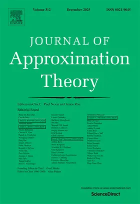  Journal of Approximation Theory | Zeitschrift |  Sack Fachmedien