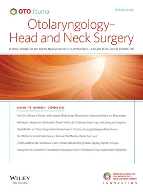 Otolaryngology-Head and Neck Surgery | John Wiley & Sons | Zeitschrift | www.sack.de